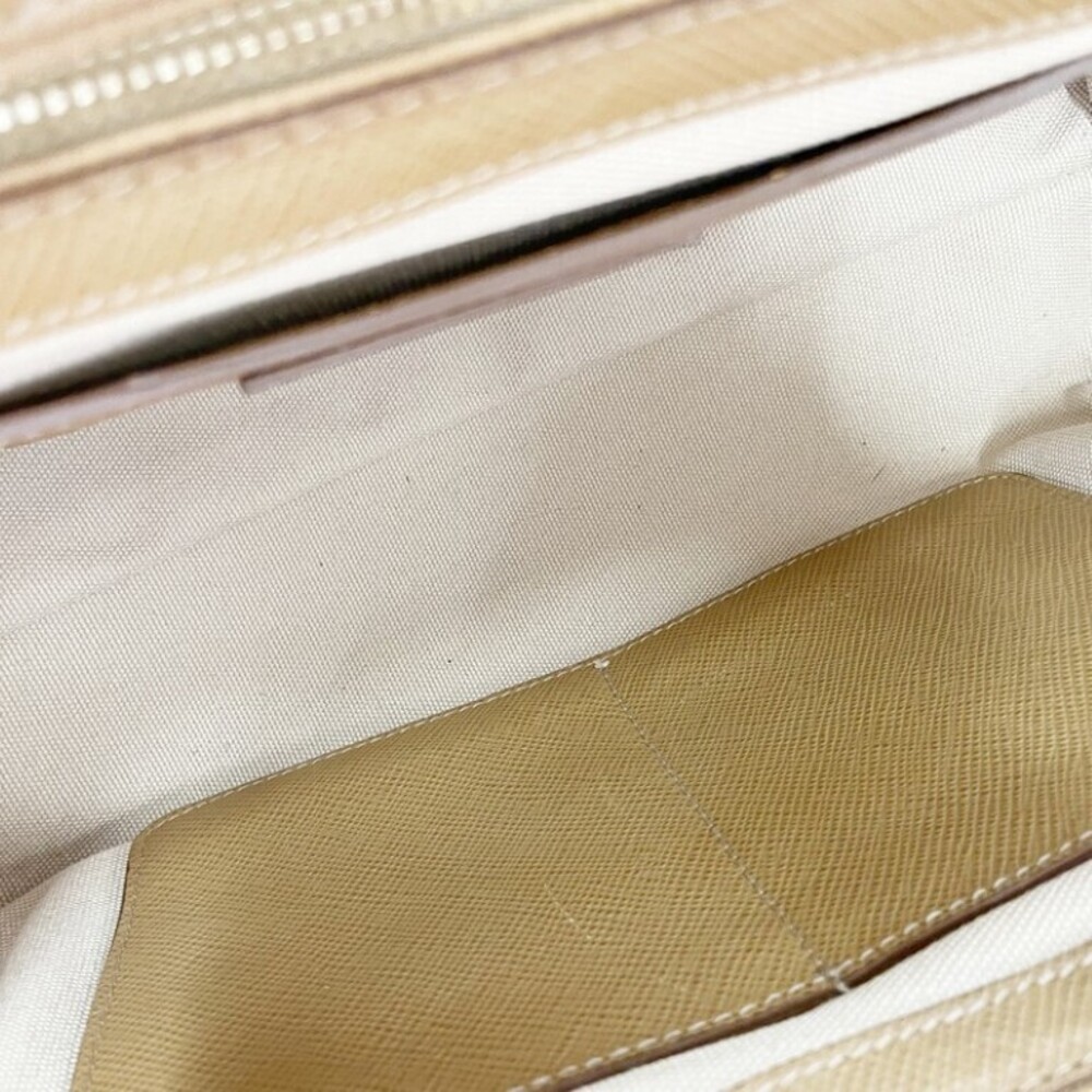 Prada handbag leather canvas beige brown tones accessory - Picture 7 of 10